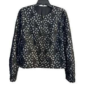 Diane Von Furstenberg Elegant Black Lace Women's Jacket